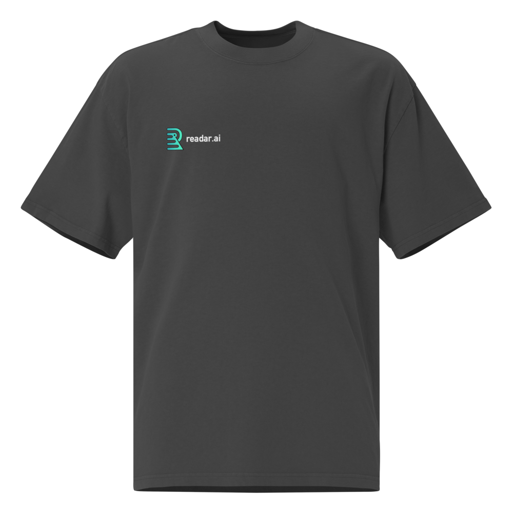 Readar tee — Black, Front