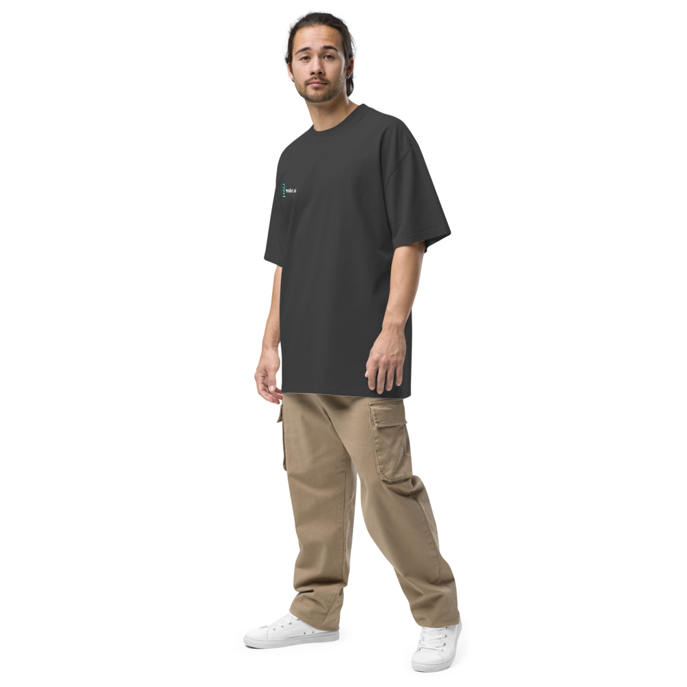Readar tee — Black, Three-quarter view