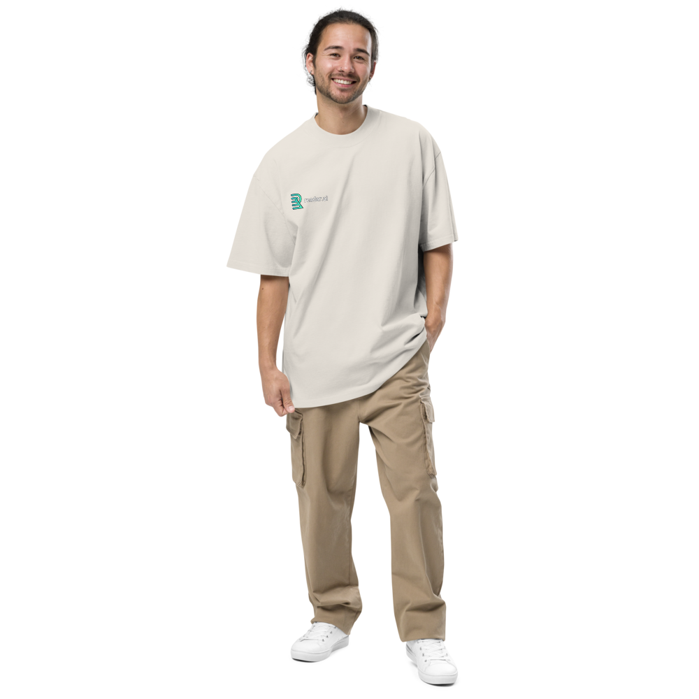 Readar tee — Tan, Front, on model